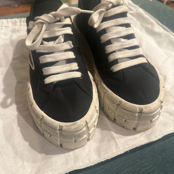 PRADA Double Wheel Re-Nylon gabardine sneakers - Picture 2 of 12